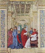 Melozzo da Forli Pope Sixtus IV appoints Bartolomeo Platina prefect of the Vatican Library oil painting on canvas